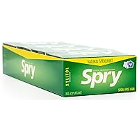 Spry Fresh Natural Xylitol Chewing Gum Dental Defense System Aspartame-Free Sugar Free Gum (Spearmint, 10 Count Blister Cards - Pack of 20)
