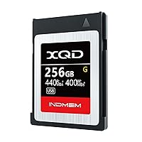 INDMEM XQD 256GB Memory Card, 5X Tough MLC XQD Flash Memory Card High Speed G Series| Max Read 440MB/s, Max Write 400MB/s