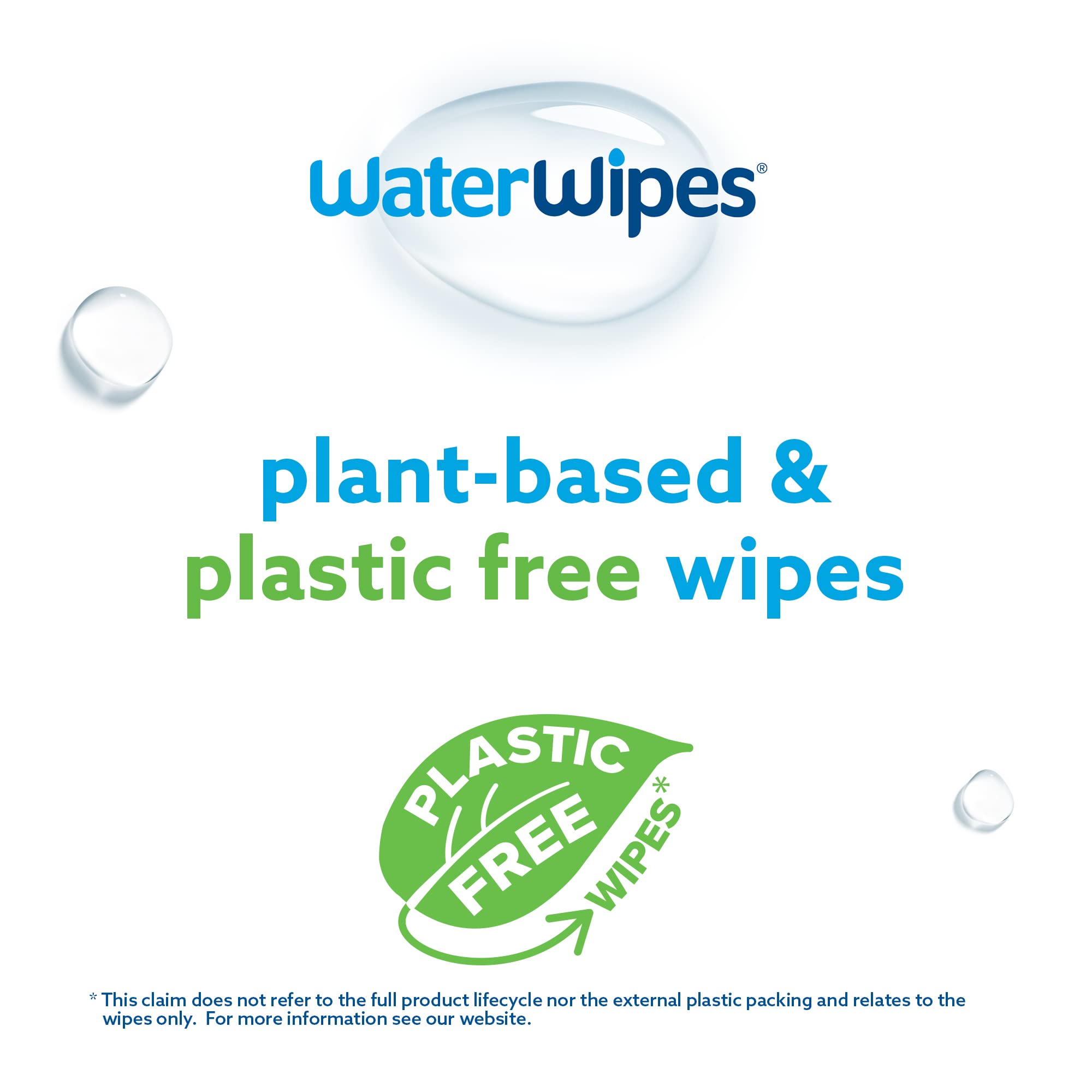 WaterWipes Plastic-Free, Rinse-Free, XL Bathing Wipes, 99.9% Water Based Wipes, Unscented & Hypoallergenic for Sensitive Skin, 192 Count (12 packs), Packaging May Vary