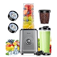 1200W Blender for Shakes and Smoothies, VEWIOR Personal Blender with 6-Edge Blade, 22oz*2 BPA Free To-Go Cups, 3 Modes Control, Suitable for Kitchen, Ideal for Frozen Drinks, Sauces