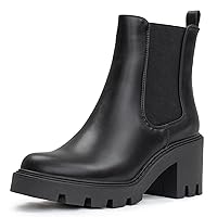 2024 Women's Chelsea Boots Chunky Boots For Women Platform Ankle Boots Pull-On Lug Sole Elastic Fall Fashion Booties Shoes