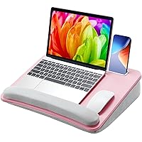 LORYERGO Lap Desk, Pink Lap Desk for Laptop, Fits up to 15.6