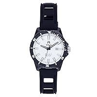 Shield Reef Strap Watch w/Date - Black/White