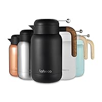 Thermal Coffee Carafe - Tea Pot for Keeping Hot & Iced Cold - Water Pitcher - Double Wall Insulated Stainless Steel - Thermos Beverages Dispenser - 1500 ml Black