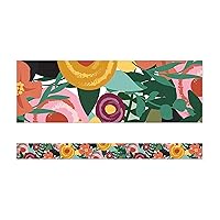 Carson Dellosa Grow Together 36 Feet of Floral Garden Bulletin Board Borders, Straight Floral Classroom Borders for Bulletin Board and White Board, Flower Classroom Décor and Spring Classroom Décor