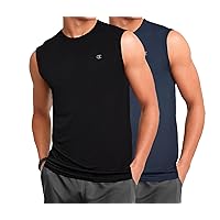 Champion Big and Tall Sleeveless Shirt for Men – 2 Pack Performance Muscle Shirt