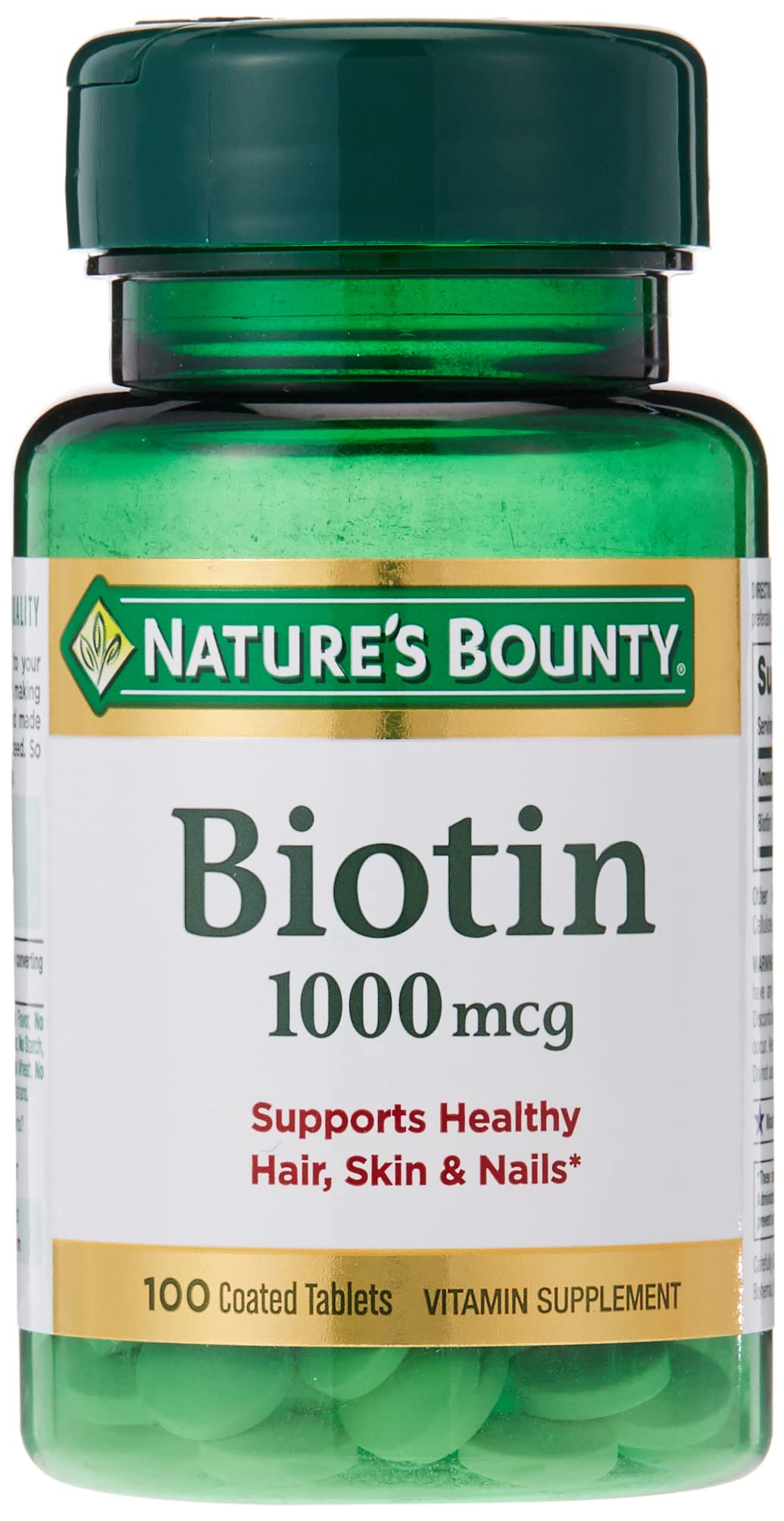 Mua Biotin by Nature's Bounty, Vitamin Supplement, Supports Metabolism for  Cellular Energy and Healthy Hair, Skin, and Nails, 1000 mcg, 100 Tablets  trên Amazon Mỹ chính hãng 2023 | Giaonhan247