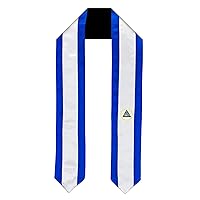 Central America Graduation Sash/Stole Flag Bridal Satin Fully Lined and Embroidered Adult Unisex