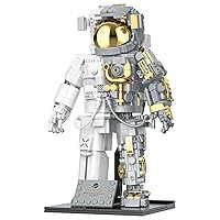 Space Astronaut Building Block Sets - 985 Pcs, Golden Astronaut Building Blocks,Space Figure Building Toys Model for Display,Spaceman Building Kits Gifts for Adults Kids Girls Boys 8+