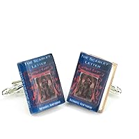 The Scarlet Letter Nathaniel Hawthorne Clay Mini Book Cufflink Pair Double Sided Set Stud Adapter