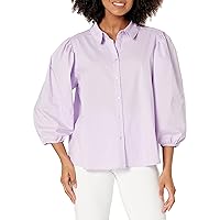 Nanette Nanette Lepore Women's Cotton Poplin Blousson Sleeve Shirt