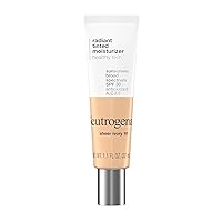 Healthy Skin Radiant Tinted Facial Moisturizer with Broad Spectrum SPF 30 Sunscreen Vitamins A, C, & E, Lightweight, Sheer, & Oil-Free Coverage, Sheer Ivory 10, 1.1 fl. oz