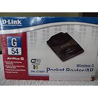 D-Link DWL-G730AP AirPlus G High Speed 2.4GHz 802.11g Wireless Pocket Router/AP