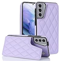 XYX for Samsung Galaxy S21 5G Wallet Case with Card Holder, RFID Blocking PU Leather Double Magnetic Clasp Back Flip Protective Shockproof Cover 6.2 inch, Purple
