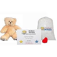 Make Your Own Stuffed Animal Mini 8 Inch Furry Brown Teddy Bear Kit - No Sewing Required!
