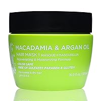 Luseta Macadamia Oil Hair Mask Deep Repair Hair Treatment Rejuvenating & Miosturizing for Normal and Dry Hair Intensive Care Conditioner16.9 oz