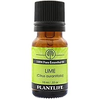 Plantlife Lime Aromatherapy Essential Oil - Straight from The Plant 100% Pure Therapeutic Grade - No Additives or Filters - 10 ml