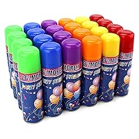24 pcs Pack of Fun Party Streamer Spray String In A Can for Children's Parties, Party Supplies Perfect For Kid's Parties/Events