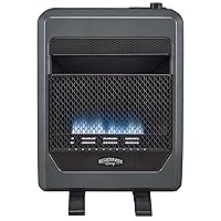 Reconditioned Propane Gas Vent Free Blue Flame Gas Space Heater With Blower and Base Feet - 20,000 BTU, T-Stat Control - Model# B20TPB-BB-R