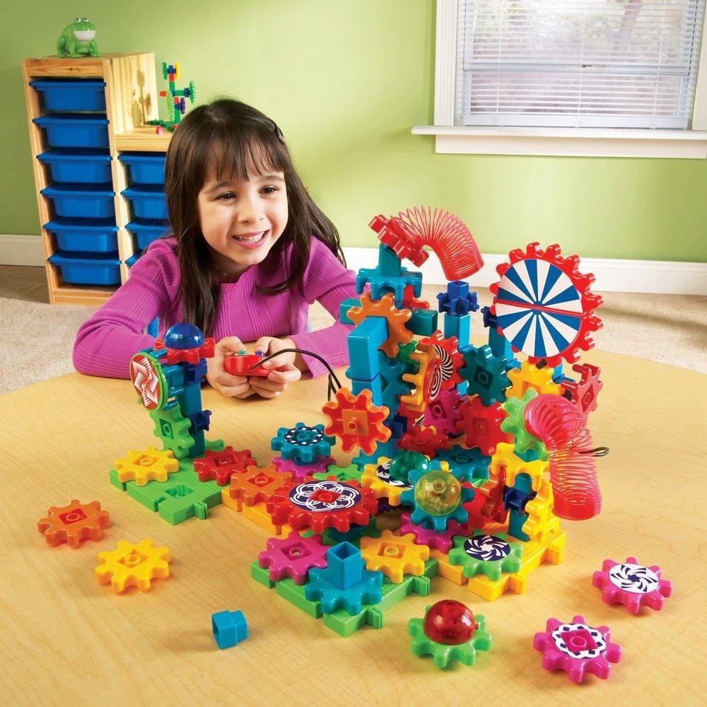 Learning Resources Gears! Gears! Gears! Lights & Action Building Set, Gear Toy, 121 Pieces