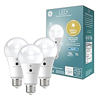 GE LED+ Dusk to Dawn A21 LED Light Bulb, Automatic On/Off Outdoor Light, 13W, Daylight (3 Pack)