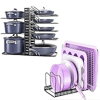 Pots and Pans Organizer - for Cabinet, Bakeware Organizer[7-Tier Anti-Scratch], ORDORA Kitchen Organizers and Storage