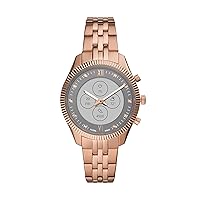 Fossil Women's Scarlette Mini Hybrid Smartwatch HR with Always-On Display, Heart Rate, Activity Tracking, Smartphone Notifications, Message Preview, Rose Gold, 38 mm, Modern