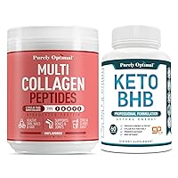 Purely Optimal Premium Multi Collagen Powder + Premium Keto Diet Pills Utilize Fat for Energy with Ketosis