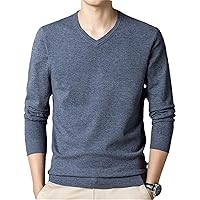 Autumn Winter Woolen Sweaters Men's Classic Business Casual Pullover V-Neck Thin Bottoming Shirt