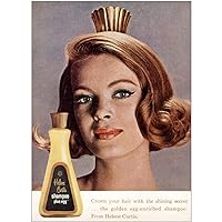 RelicPaper 1961 Helene Curtis Shampoo: Crown Your Hair, Helene Curtis Print Ad