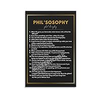 Phil's-osophy -Phil Dunphy Quotes Print Poster (1) Canvas Painting Posters And Prints Wall Art Pictures for Living Room Bedroom Decor 08x12inch(20x30cm) Unframe-style