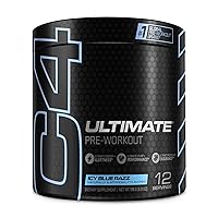 Cellucor C4 Ultimate Pre Workout Powder ICY Blue Raz | Sugar Free Preworkout Energy Supplement for Men & Women | 300mg Caffeine + 3.2g Beta Alanine + 2 Patented Creatines | 12 Servings