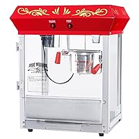 6112 Great Northern Popcorn Red Foundation Top Popcorn Popper Machine, 4 Ounce
