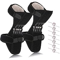Power Knee Stabilizer Pads Knee Booster Brace Powerknee Brace Joint Support with 4 Springs Protective Booster Gear Patella Support Preventing Excessive Knee Flexion Osteoarthritis Squat Exercising (C