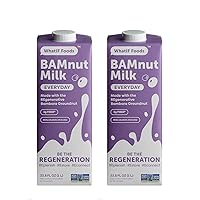 Bamabara Nut Milk Original | Unsweetened Shelf-Stable Plant-Based Milk | Vegan, Gluten-Free, Non-Dairy Creamer 33.8 Fl Oz - (Pack of 2) by WhatIF Foods