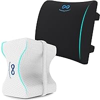 Everlasting Comfort Lumbar Support & Knee Pillow - Ultimate Comfort - Enhance Sleep and Office Comfort - Relieve Back Pain, Hip Pain, Knee Pain