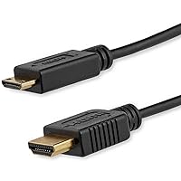 StarTech.com 6 ft High Speed HDMI Cable with Ethernet- HDMI to HDMI Mini- M/M (HDMIACMM6S),Black