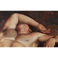 Dongyeeart male nude Painting series #01 large size Art Prints+hand paint lying men at home Canvas Transfer Giclee prints wall art Decor (42