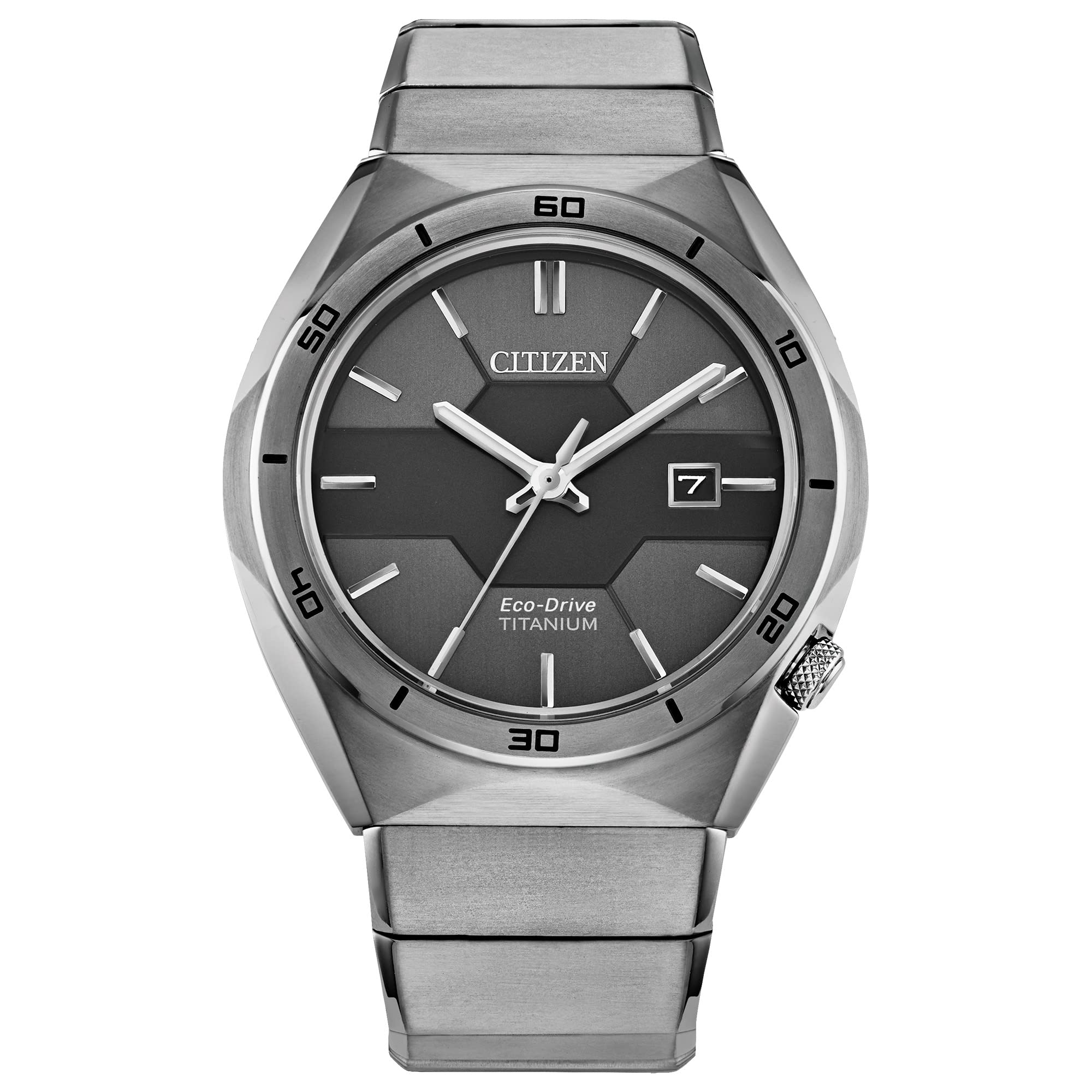 Citizen Men's Eco-Drive Sport Luxury Armor Watch in Super Titanium, Black Dial (Model: AW1660-51H)