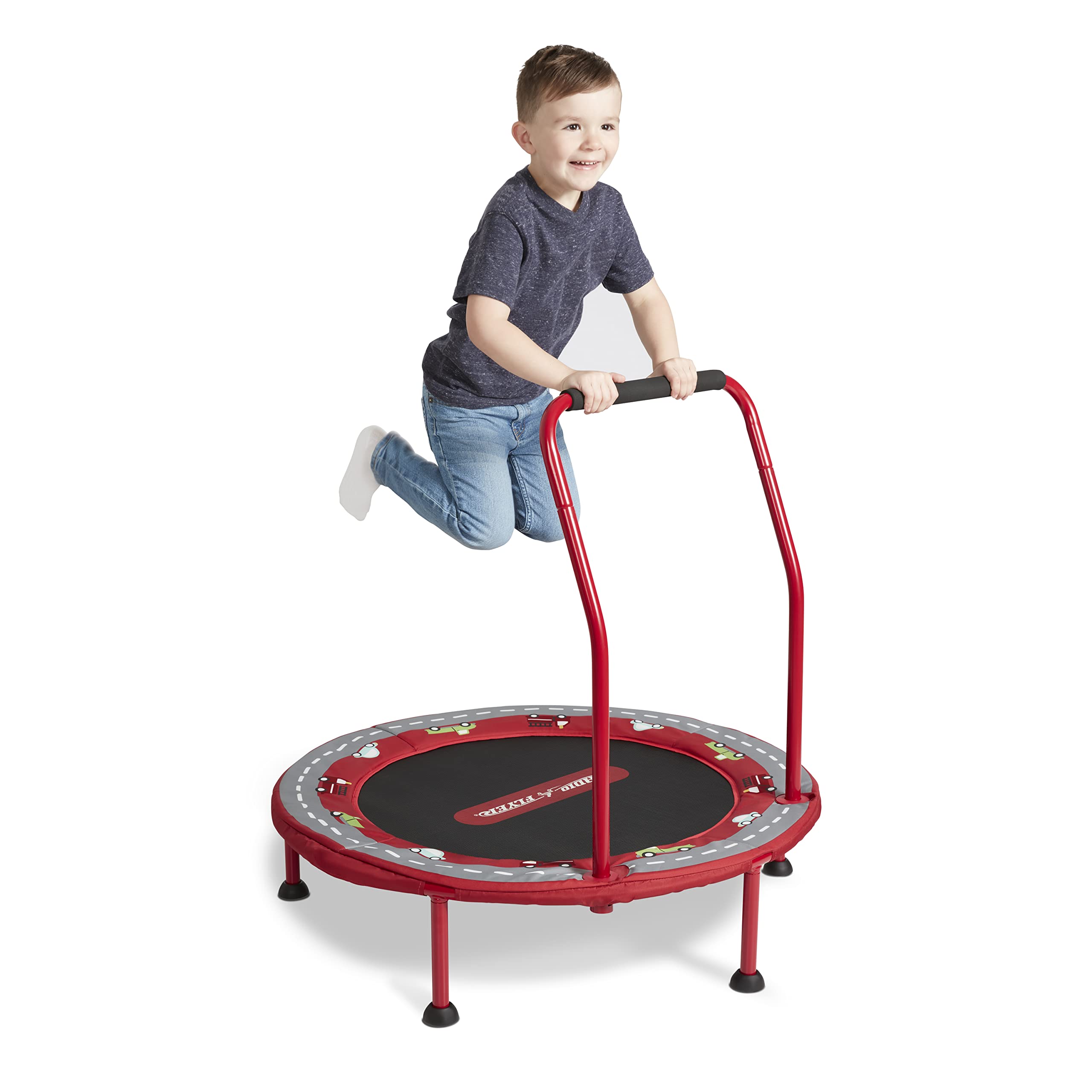 Radio Flyer 2-in-1 Kids' Trampoline, Mini Trampoline for Toddlers, Ages 3-6 Years