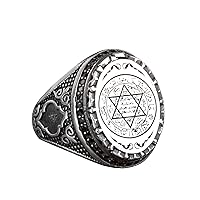 King Solomon Ring, Solomon Ring, Archangel, Solomon, Seal of Solomon Ring, Kabbalah, Occult, Lemegeton