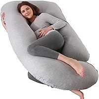 Pregnancy Pillows for Sleeping U-Shape Full Body Pillow and Maternity Support - for Back, HIPS, Legs, Belly for Pregnant Women with Removable Jersey Cotton Cover