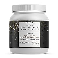 Collagen Peptides Powder - 1 lb Tub, 39 Servings, Unflavored, Hydrolyzed Clean Collagen Protein, Supports Hair, Skin, Nails, Joints and Gut Health