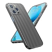 Phone Case Compatible with iPhone 13 Pro Max 6.7 in Bullet-Proof Material Aramid Fiber Slim Fit Ultra Thin Light Wearproof Drop Protection Black Twill Grey Matte Minimalist