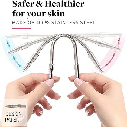 R.E.M Spring Facial Hair Remover - The Original Hair Removal Spring [Design Patent]. Removes Hair from Upper Lip, Chin, Cheeks and Neck. 100% Stainless Steel