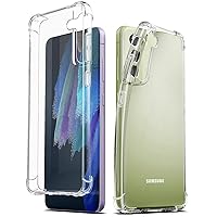 Pearl Jelly Compatible with Galaxy S21 FE Case, Vivid Color with Light Shimmer Jewel Effects Glitter Sparkles Shine Look Slim Thin TPU Rubber Back Cover - Clear