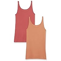 Amazon Essentials Women's Slim-Fit Thin Strap Tank Top, Pack of 2