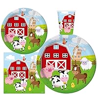 Oojami Serves 30 Complete Party Pack Farm House Fun Barnyard Animals Party Supplies 9