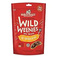 Freeze-Dried Raw Wild Weenies Dog Treats – All-Natural, Protein Rich, Grain Free Dog & Puppy Treat – Great for Training & Rewarding – Cage-Free Chicken Recipe – 11.5 oz Bag