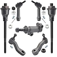 ASUPRICOS 7pcs Front Tie Rods Inner And Outer Complete Kit with Idler Arm And Pitman Arm for 2001-2012 Chevy Silverado Avalanche Suburban 2500 GMC Serria Yukon XL 2500 Hummer H2